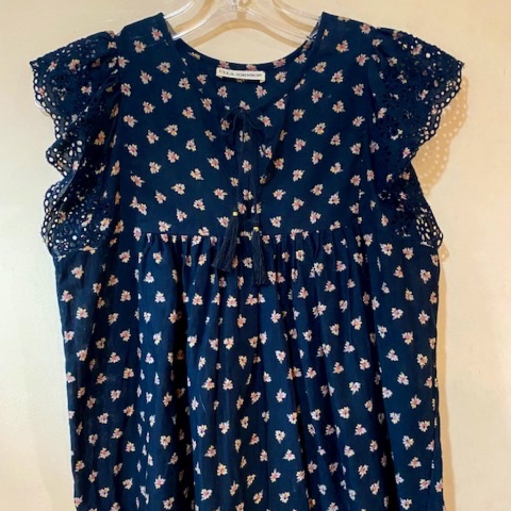 Ulla Johnson Flutter Sleeve Cotton Top Size 4